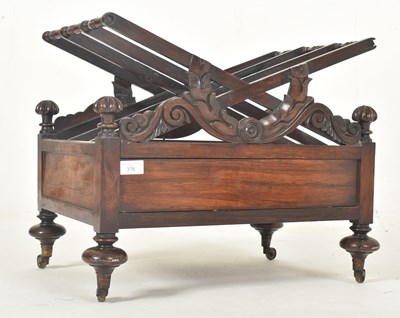 Lot 376 - WILLIAM IV EARLY 19TH CENTURY ROSEWOOD CANTERBURY MAGAZINE RACK