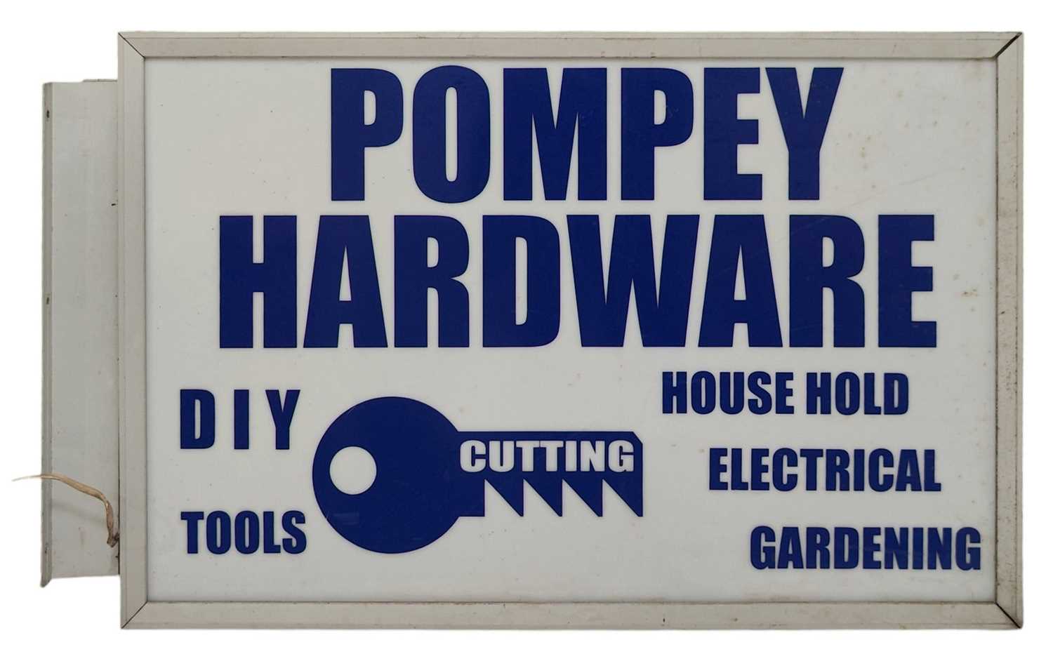 Lot 175 - POMPEY HARDWARE - DOUBLE SIDED LIGHT BOX