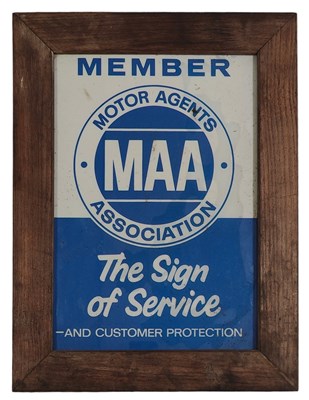 Lot 77 - MAA - MID CENTURY PAPER ADVERTISING SIGN