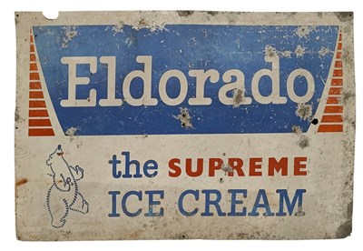 Lot 184 - ELDORADO ICE CREAM - POINT OF SALE SHOP SIGN