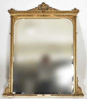 Lot 314 - 19TH CENTURY GILT GESSO & WOOD OVERMANTEL MIRROR