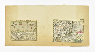 Lot 240 - TWO 17TH CENTURY MOUNTED & HAND COLOURED MAPS