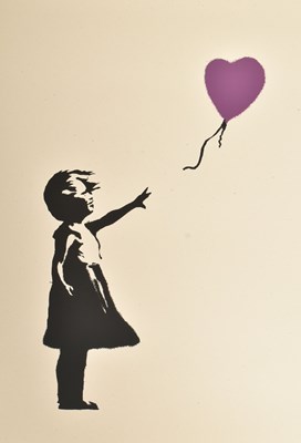 Lot 23 - WEST COUNTRY PRINCE - BANKSY ' GIRL WITH BALLOON ' - NO. 33 / 750