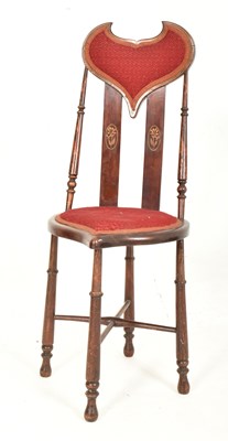 Lot 541 - LIBERTY ARTS & CRAFTS LATE 19TH CENTURY MAHOGANY INLAID CHAIR