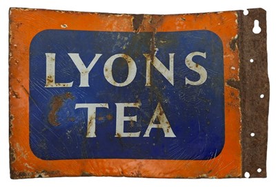 Lot 207 - LYON'S TEA - PORCELAIN ENAMEL SHOP SIGN