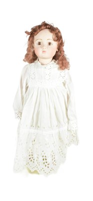 Lot 387 - DOLLS - REPRODUCTION BISQUE HEADED DOLL