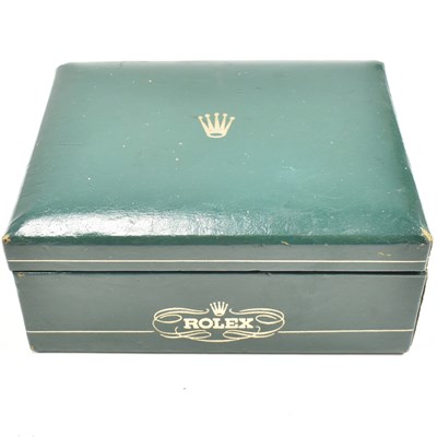 Lot 309 - GREEN TOOLED LEATHER ROLEX PRESENTATION BOX