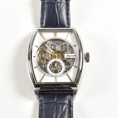 Lot 209 - INGERSOLL EXPOSED MOVEMENT GENTLEMAN'S WRISTWATCH