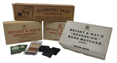 Lot 228 - TOBACCIANA. THREE VINTAGE BOXED BRYANT & MAY SOVEREIGN BOOK MATCHES & OTHERS