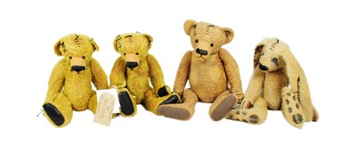 Lot 398 - TEDDY BEARS - COLLECTION OF X4 VINTAGE SOFT TOY TEDDY BEARS