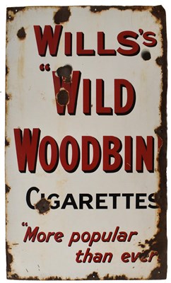 Lot 222 - EARLY 20TH CENTURY WILLS WOODBINE ENAMEL ADVERTISING SIGN