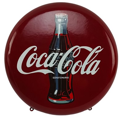 Lot 47 - COCA-COLA - GERMAN VINTAGE ADVERTISING ENAMEL SIGN