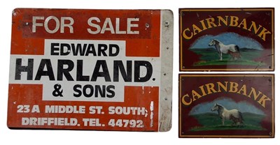 Lot 236 - VINTAGE ADVERTISING. THREE VINTAGE 20TH CENTURY SIGNS