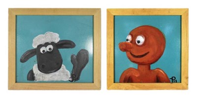 Lot 830 - TWO CLAY STOP-MOTION ANIMATION CHARACTER PAINTING