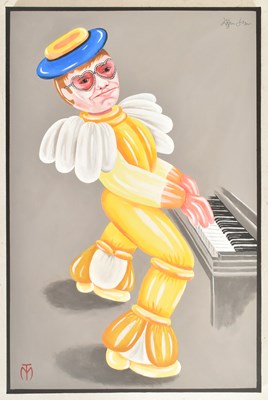 Lot 136 - MICHAEL R. TANDY (B. 1942) - ELTON JOHN FROM ' THE CAMP ART ' SERIES
