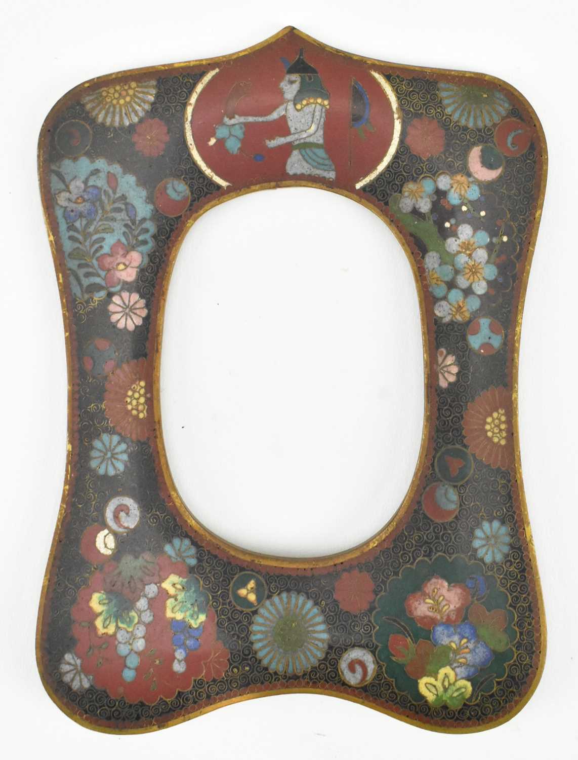 Lot 152 - JAPANESE MEIJI PERIOD CLOISONNE PHOTO FRAME 日本明治掐丝珐琅相框