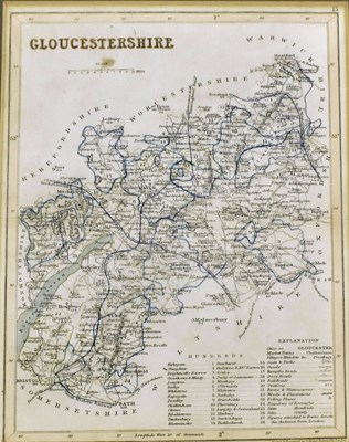 Lot 246 - GREAT BRITAIN. CIRCA 1845 ENGRAVED MAP OF GLOUCESTERSHIRE