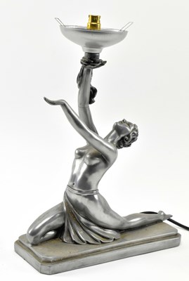 Lot 309 - ART DECO STYLE RESIN TABLE LAMP MODELLED AS DANCER