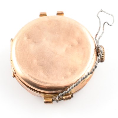 Lot 380 - THREE 15CT GOLD BUTTON STUDS & 9CT GOLD WATCH