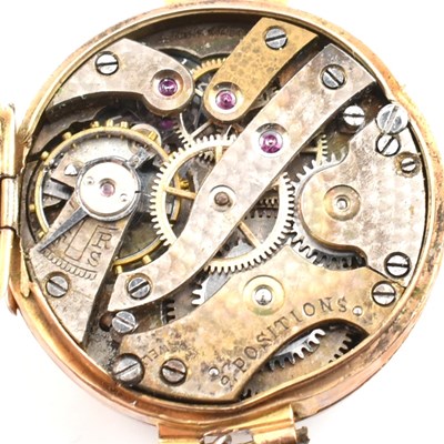 Lot 380 - THREE 15CT GOLD BUTTON STUDS & 9CT GOLD WATCH