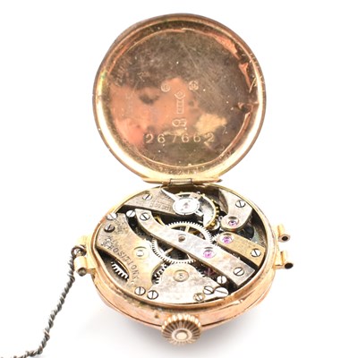 Lot 380 - THREE 15CT GOLD BUTTON STUDS & 9CT GOLD WATCH