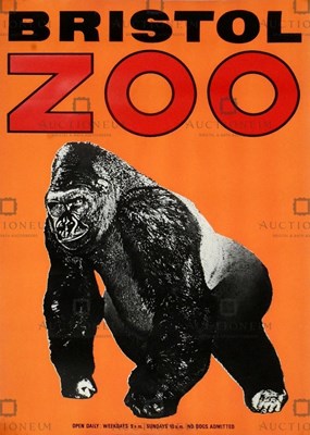 Lot 1 - FORMER BRISTOL ZOO GARDENS - ORIGINAL 1960S POSTER