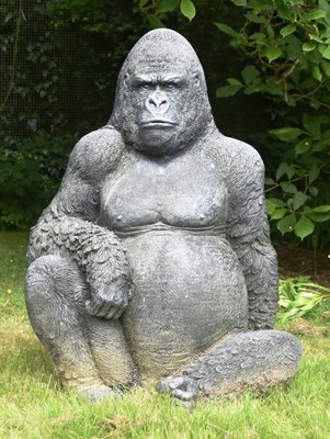 Lot 5 - FORMER BRISTOL ZOO GARDENS - LIFESIZE GORILLA MONEYBOX