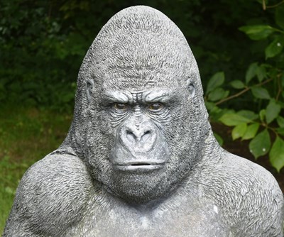 Lot 5 - FORMER BRISTOL ZOO GARDENS - LIFESIZE GORILLA MONEYBOX