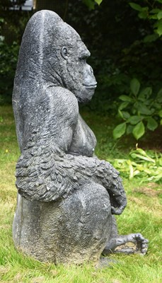 Lot 5 - FORMER BRISTOL ZOO GARDENS - LIFESIZE GORILLA MONEYBOX