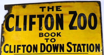 Lot 10 - FORMER BRISTOL ZOO GARDENS - EARLY ZOO ENAMEL SIGN