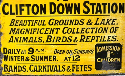 Lot 10 - FORMER BRISTOL ZOO GARDENS - EARLY ZOO ENAMEL SIGN