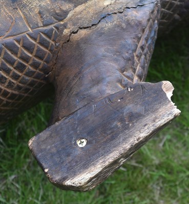 Lot 11 - FORMER BRISTOL ZOO GARDENS - LARGE HARDWOOD CROCODILE