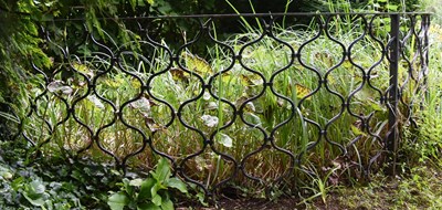 Lot 15 - FORMER BRISTOL ZOO GARDENS - ORIGINAL GORILLA HOUSE RAILINGS GARDEN FEATURE