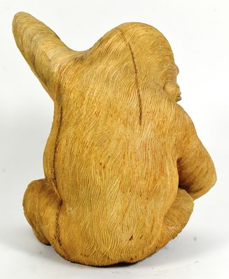 Lot 17 - FORMER BRISTOL ZOO GARDENS - CARVED WOODEN STATUE OF A CHIMPANZEE