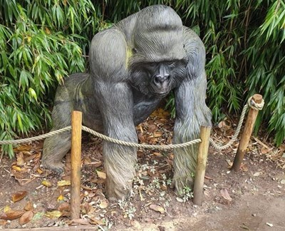 Lot 20 - FORMER BRISTOL ZOO GARDENS - LIFESIZE GORILLA STATUE