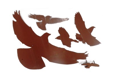 Lot 22 - FORMER BRISTOL ZOO GARDENS - METAL BIRDS FROM THE HIDE