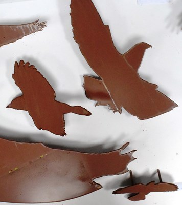 Lot 22 - FORMER BRISTOL ZOO GARDENS - METAL BIRDS FROM THE HIDE