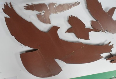Lot 22 - FORMER BRISTOL ZOO GARDENS - METAL BIRDS FROM THE HIDE