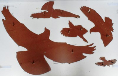 Lot 22 - FORMER BRISTOL ZOO GARDENS - METAL BIRDS FROM THE HIDE