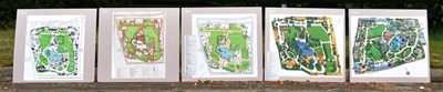 Lot 23 - FORMER BRISTOL ZOO GARDENS - 'MAPS THROUGH TIME' DISPLAYS