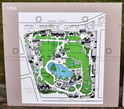 Lot 23 - FORMER BRISTOL ZOO GARDENS - 'MAPS THROUGH TIME' DISPLAYS