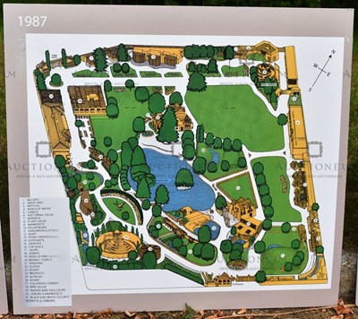 Lot 23 - FORMER BRISTOL ZOO GARDENS - 'MAPS THROUGH TIME' DISPLAYS