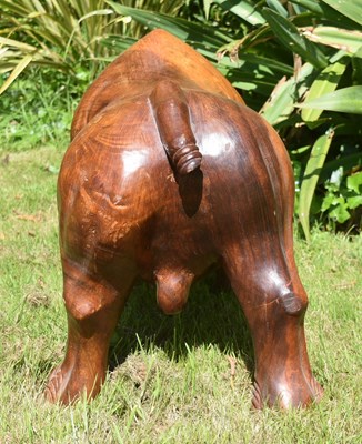 Lot 28 - FORMER BRISTOL ZOO GARDENS - LARGE HARDWOOD RHINOCEROS