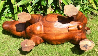 Lot 28 - FORMER BRISTOL ZOO GARDENS - LARGE HARDWOOD RHINOCEROS