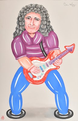 Lot 141 - MICHAEL R. TANDY (B. 1942) - BRIAN MAY FROM THE CAMP ART SERIES