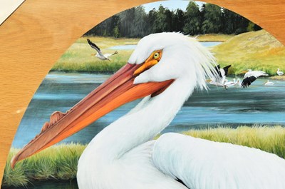 Lot 36 - FORMER BRISTOL ZOO GARDENS - SUSAN JANE - AMERICAN WHITE PELICAN - PAINTING