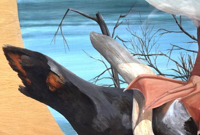 Lot 36 - FORMER BRISTOL ZOO GARDENS - SUSAN JANE - AMERICAN WHITE PELICAN - PAINTING