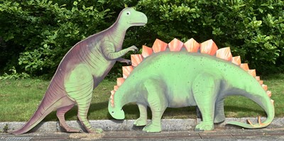 Lot 42 - FORMER BRISTOL ZOO GARDENS - LARGE WOODEN DINOSAUR DISPLAYS