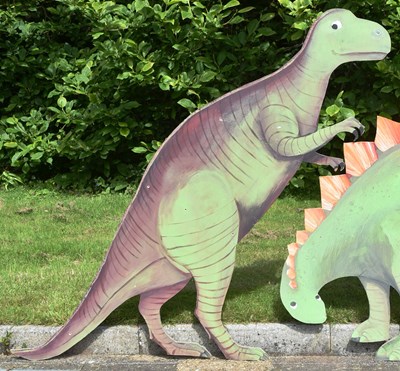 Lot 42 - FORMER BRISTOL ZOO GARDENS - LARGE WOODEN DINOSAUR DISPLAYS