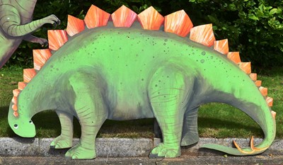 Lot 42 - FORMER BRISTOL ZOO GARDENS - LARGE WOODEN DINOSAUR DISPLAYS